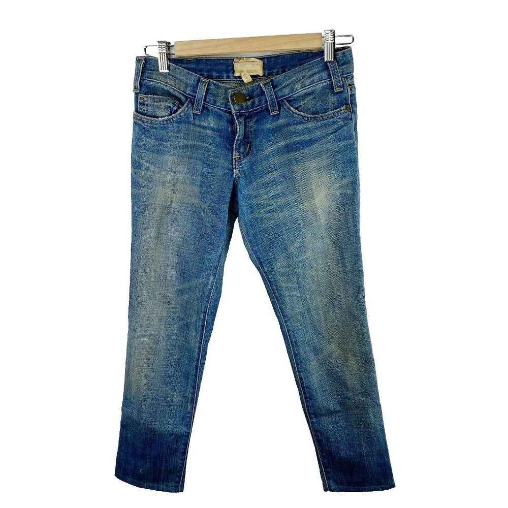 Current Elliott Jeans Size 24 The Skinny Denim Blue  Fitted Low Waist Ankle
